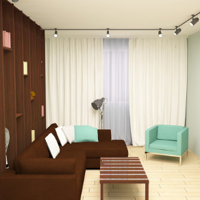 Дизайн-проект гостиной и гардеробной Микрорайон Затон