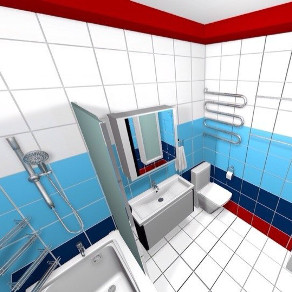 Дизайн-проект ванной комнаты (г. Уфа, ул. Амантая)